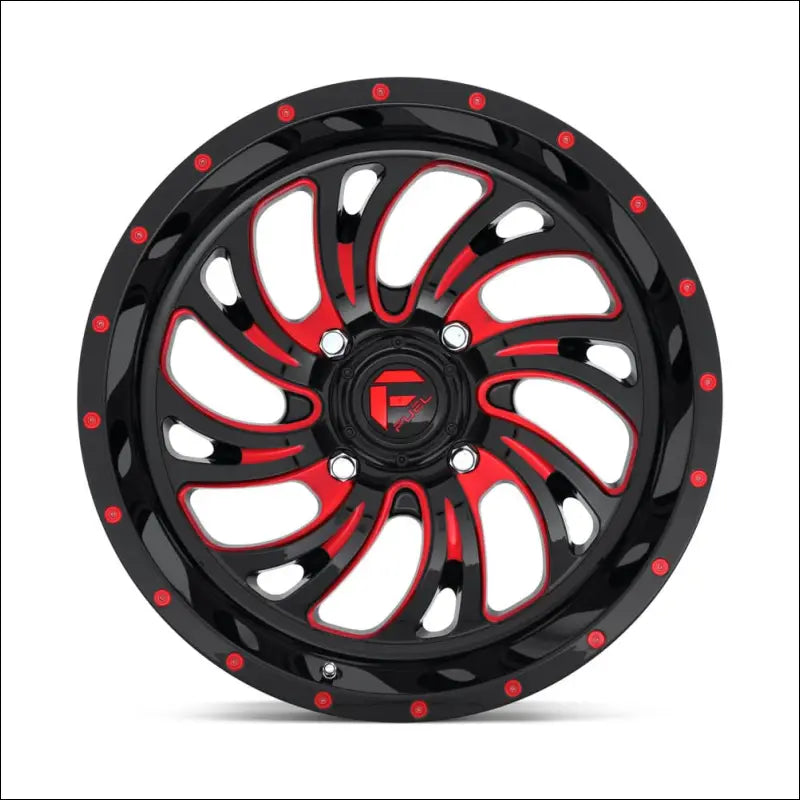 Fuel D642 Kompressor Gloss Black Red Tinted Clear - 20x7 / 4x137 / + 13mm - Wheels