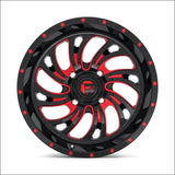 Fuel D642 Kompressor Gloss Black Red Tinted Clear - 20x7 / 4x137 / + 13mm - Wheels