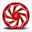 Fuel D754 Reaction UTV Wheel - Candy Red Milled (5 Lug) - Wheels