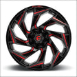 Fuel D754 Reaction UTV Wheel - Gloss Black Milled with Red Tint