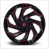 Fuel D754 Reaction UTV Wheel - Gloss Black Milled with Red Tint - Wheels