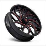 Fuel D779 Runner UTV Wheel Gloss Black Milled Candy Red - 18x7 / 4x156 / + 13mm - Wheels