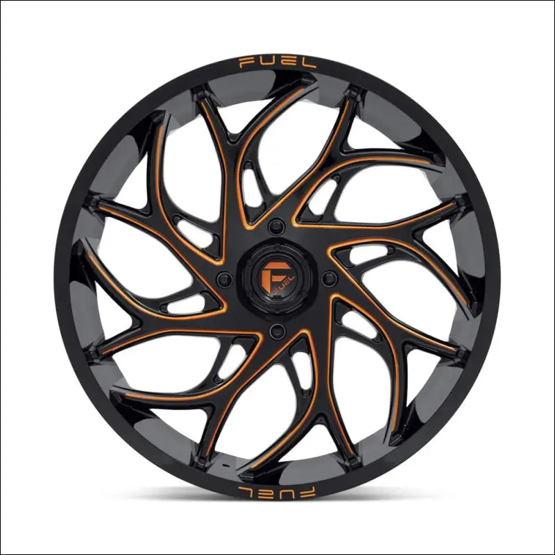 Fuel D780 Runner UTV Wheel Gloss Black Milled Orange - 20x7 / 4x137 / + 13mm - Wheels