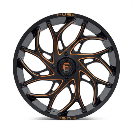 Fuel D780 Runner UTV Wheel Gloss Black Milled Orange - 20x7 / 4x137 / + 13mm - Wheels