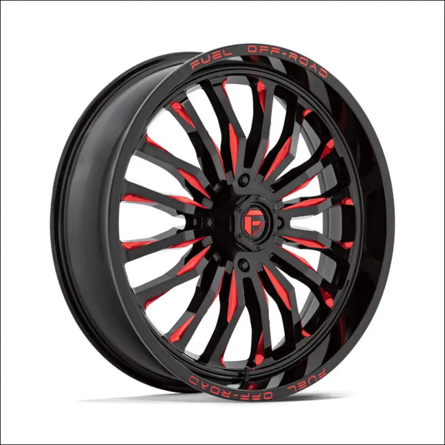 Fuel D822 ARC UTV Wheel Gloss Black Milled Red - 18x7 / 4x137 / + 13mm - Wheels
