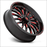Fuel D822 ARC UTV Wheel Gloss Black Milled Red - 18x7 / 4x156 / + 13mm - Wheels