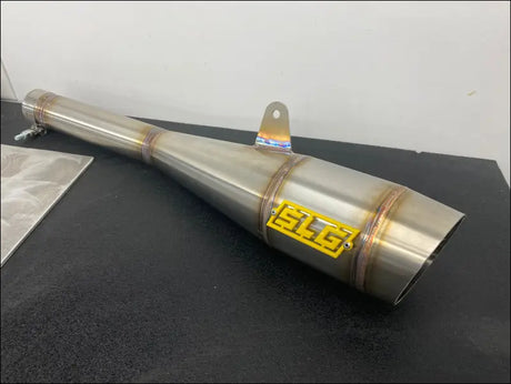 Gen 1 2008-2011 CanAm Outlander 500-650-800cc Megaphone Slip On - Raw Stainless / Oxygen sensor bung - Exhaust