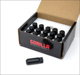 Gorilla Black Race Lug Kit - 12mm x 1.50 - 1.55’’ - Wheels