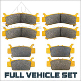 Honda Pioneer 1000/1000-5/1000-6 2016-2025 Ceramic Brake Pad Set - Vehicle Parts & Accessories