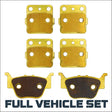 Honda Rancher/Foreman TRX420/TRX500/TRX520 2009-2026 Brass Brake Pad Set - Full Vehicle - Brakes