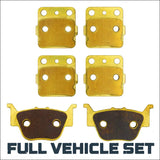 Honda Rancher/Foreman TRX420/TRX500/TRX520 2009-2026 Brass Brake Pad Set - Full Vehicle - Brakes