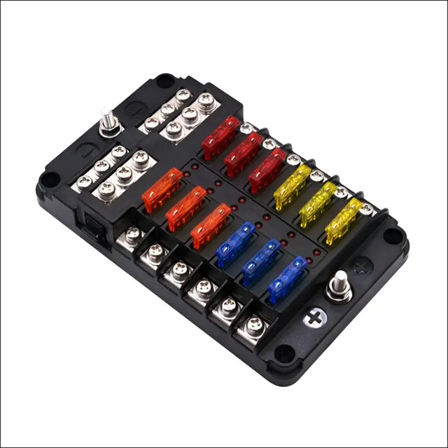 Infinite Offroad | MARINE GRADE 6 & 12 GANG FUSE BLOCK W/ NEGATIVE BUS - Gang / Fuse - LIGHTS