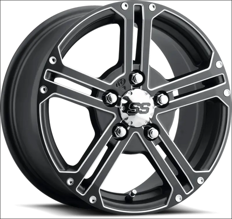 ITP SS Alloy SS212 Matte Black W/ Machined - 5X4.5 Bolt Pattern - Wheels