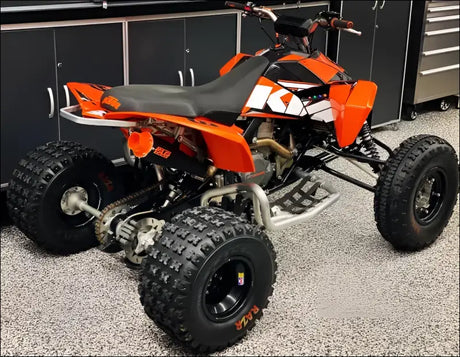 KTM 450/505/525 SX & XC Sniper Quiet Series Slip On - Raw stainless body with coated tip and logo / Billet - Exhaust