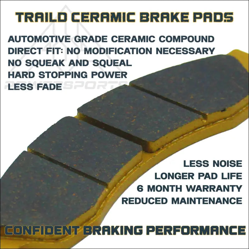 Can-Am Maverick X3/MAX/Sport/Trail 2017-2026 Front & Rear Ceramic Brake Pad Set - Vehicle Parts Accessories