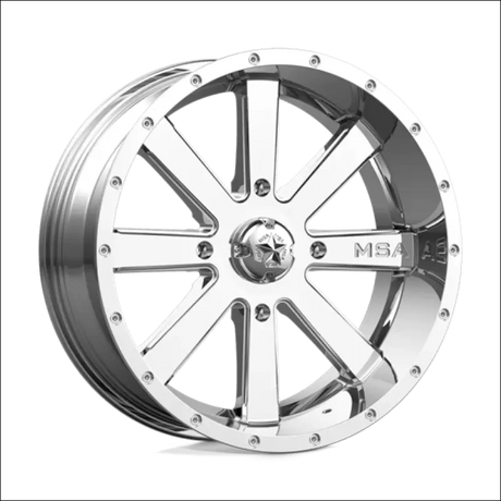 MSA Flash M34 Chrome UTV Rims - 18x7 / 4x137 / Wheels
