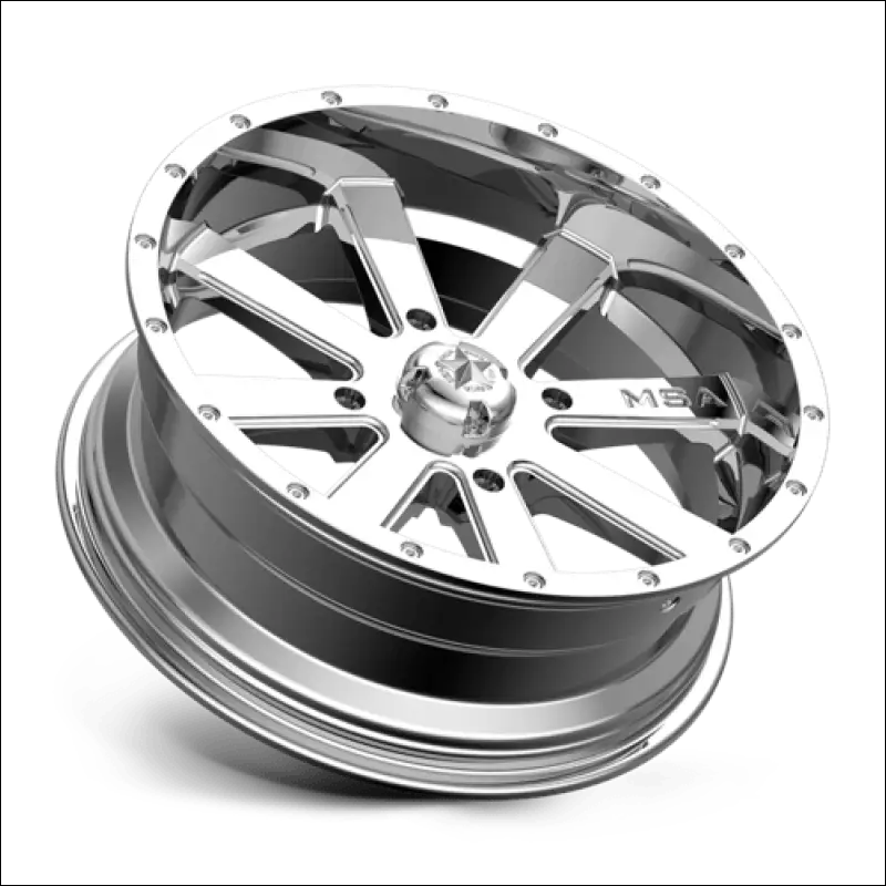 MSA Flash M34 Chrome UTV Rims - 20x7 / 4x137 / Wheels