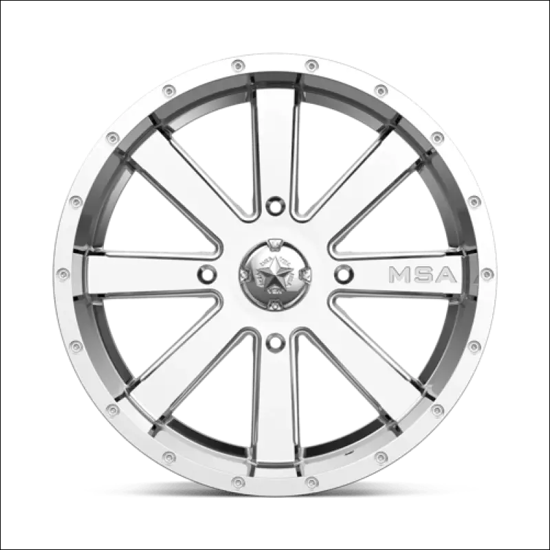 MSA Flash M34 Chrome UTV Rims - 22x7 / 4x137 / Wheels