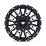 MSA M49 Creed Machined and Matte Black UTV Rims - 16x7 / 4x110 / 10 - Wheels