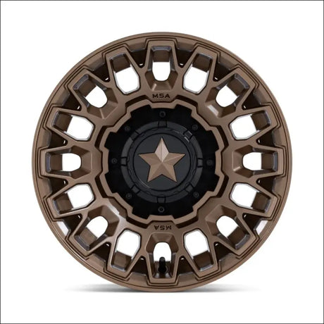 MSA M50 Clubber - Matte Bronze - 20x7 +0MM / Gloss Black Machined / 4x137/4x156 - Wheels