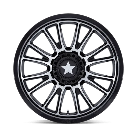 MSA M51 Thunderlips Machine & Gloss Black UTV Rims - 20x7 / 4x156/4x137 / Wheels