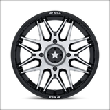 MSA M52 Radar UTV Gloss Black with Machined Face Wheels Cast Aluminum - 14x7 / 4x156 / 10