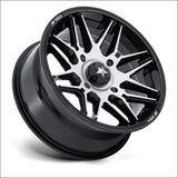 MSA M52 Radar UTV Gloss Black with Machined Face Wheels Cast Aluminum - 14x7 / 4x110 / -47