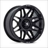 MSA M52 Radar UTV Gloss Black Wheels Cast Aluminum - 14x7 / 4x110 / 10