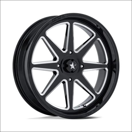 MSA M54 Spark UTV Gloss Black Milled Wheels Cast Aluminum - 14x7 / 4x110 / -47