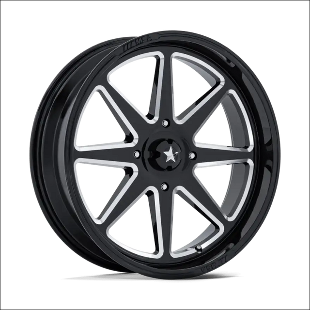 MSA M54 Spark UTV Gloss Black Milled Wheels Cast Aluminum - 14x7 / 4x110 / 10