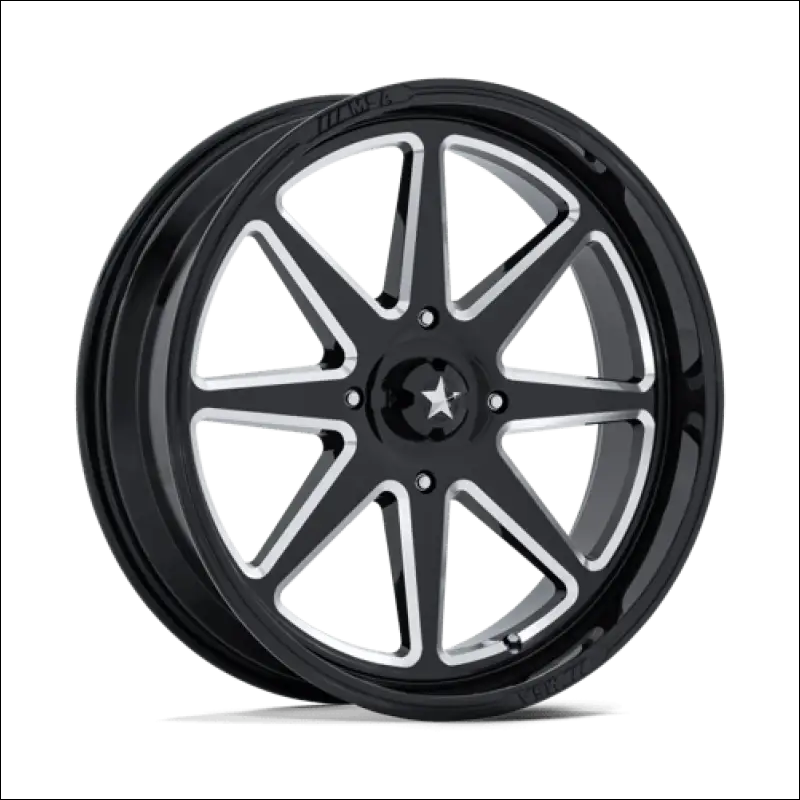 MSA M54 Spark UTV Gloss Black Milled Wheels Cast Aluminum - 14x7 / 4x137 / 10