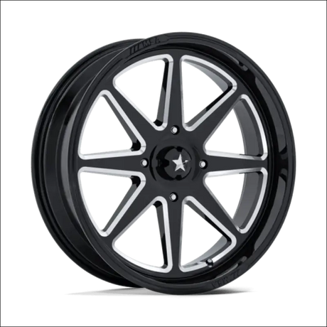 MSA M54 Spark UTV Gloss Black Milled Wheels Cast Aluminum - 14x7 / 4x137 / 10