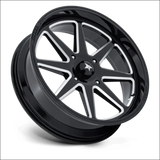 MSA M54 Spark UTV Gloss Black Milled Wheels Cast Aluminum - 15x7 / 4x110 / 10