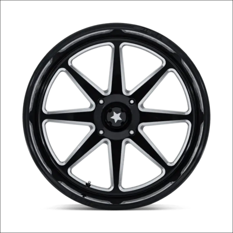 MSA M54 Spark UTV Gloss Black Milled Wheels Cast Aluminum - 18x7 / 5x114.3/5x4.5 / 10