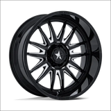 MSA M55 Commander UTV Gloss Black Milled Wheels Cast Aluminum - 15x7 / 4x110 / 10