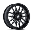 MSA M55 Commander UTV Gloss Black Milled Wheels Cast Aluminum - 15x7 / 5x114.3/5x4.5 / 10