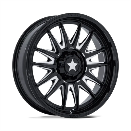 MSA M55 Commander UTV Gloss Black Milled Wheels Cast Aluminum - 15x7 / 5x114.3/5x4.5 / 10