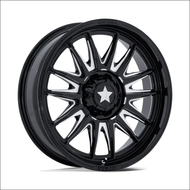 MSA M55 Commander UTV Gloss Black Milled Wheels Cast Aluminum - 15x7 / 5x114.3/5x4.5 / 10