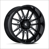 MSA M55 Commander UTV Gloss Black Milled Wheels Cast Aluminum - 18x7 / 4x137/4x156 / 10