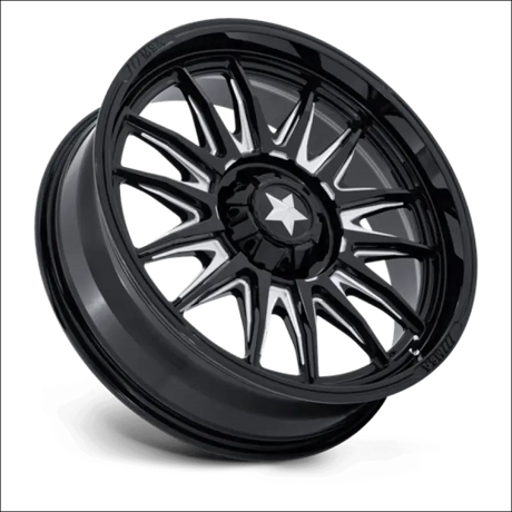 MSA M55 Commander UTV Gloss Black Milled Wheels Cast Aluminum - 20x7 / 5x114.3/5x4.5