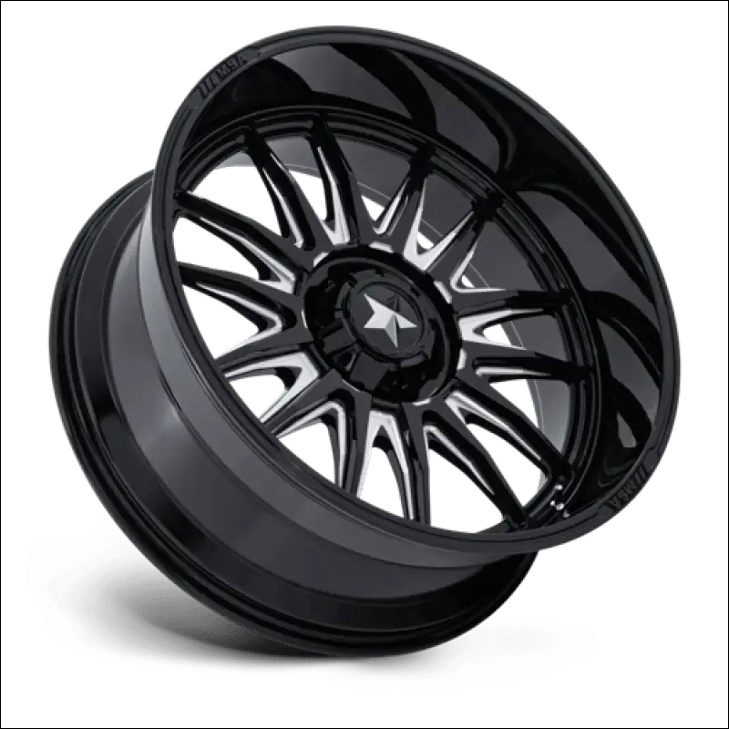 MSA M55 Commander UTV Gloss Black Milled Wheels Cast Aluminum - 20x7 / 4x110