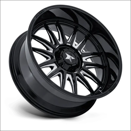 MSA M55 Commander UTV Gloss Black Milled Wheels Cast Aluminum - 20x7 / 4x137/4x156