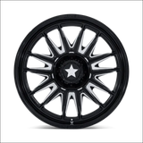 MSA M55 Commander UTV Gloss Black Milled Wheels Cast Aluminum - 22x7 / 5x114.3/5x4.5