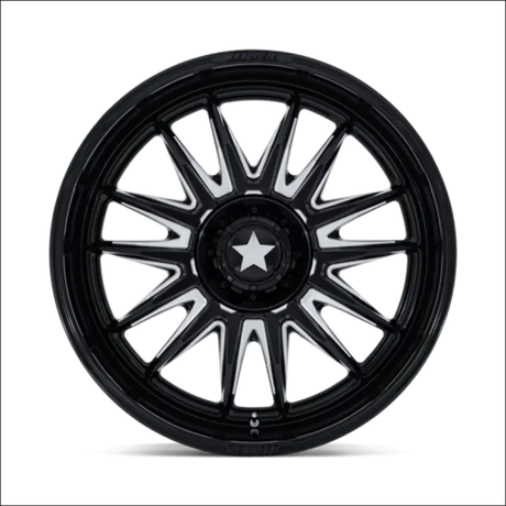 MSA M55 Commander UTV Gloss Black Milled Wheels Cast Aluminum - 24x7 / 5x114.3/5x4.5