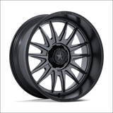 MSA M55 Commander UTV Matte Gunmetal with Black Lip Wheels Cast Aluminum - 15x7 / 4x137/4x156 / 10