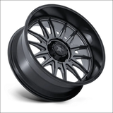 MSA M55 Commander UTV Matte Gunmetal with Black Lip Wheels Cast Aluminum - 20x7 / 4x110