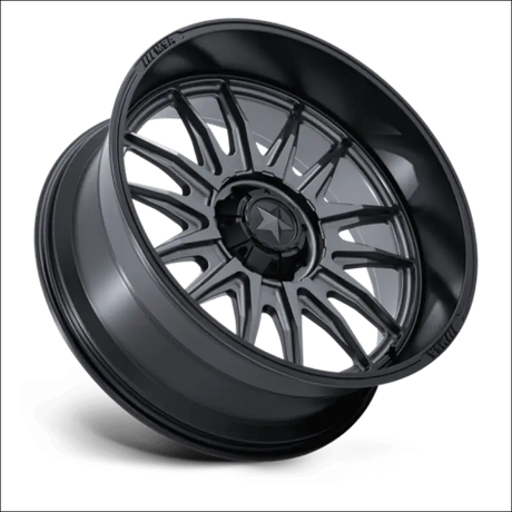 MSA M55 Commander UTV Matte Gunmetal with Black Lip Wheels Cast Aluminum - 20x7 / 4x110