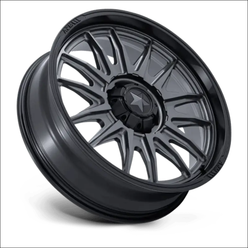 MSA M55 Commander UTV Matte Gunmetal with Black Lip Wheels Cast Aluminum - 20x7 / 5x114.3/5x4.5