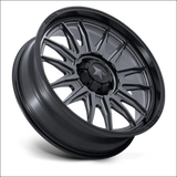 MSA M55 Commander UTV Matte Gunmetal with Black Lip Wheels Cast Aluminum - 20x7 / 5x114.3/5x4.5