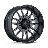 MSA M55 Commander UTV Matte Gunmetal with Black Lip Wheels Cast Aluminum - 18x7 / 4x137/4x156 / 10